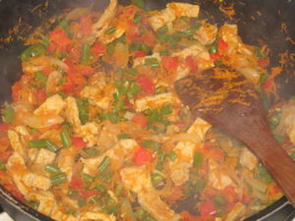 Porc sauté aux nouilles chinoises - Préparation etape 4