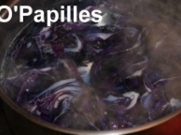 Salade de chou rouge aux pommes - Préparation etape 3