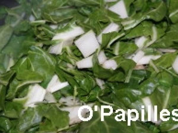 Omelette aux blettes - Préparation etape 1