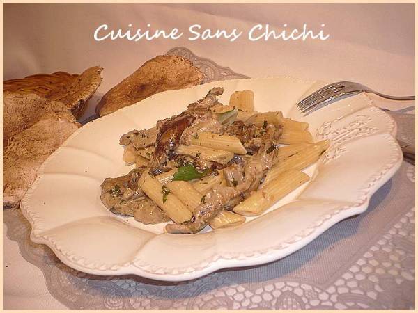 Penne aux coulemelles - Préparation etape 7