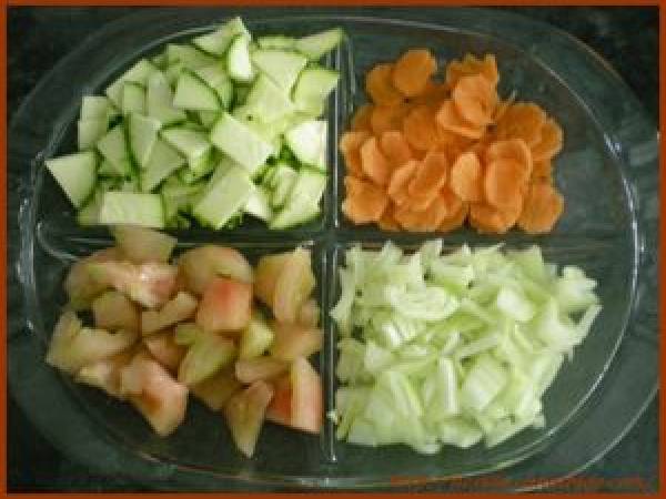 Crêpes aux Légumes et leur Sauce au Yaourt - Préparation etape 1