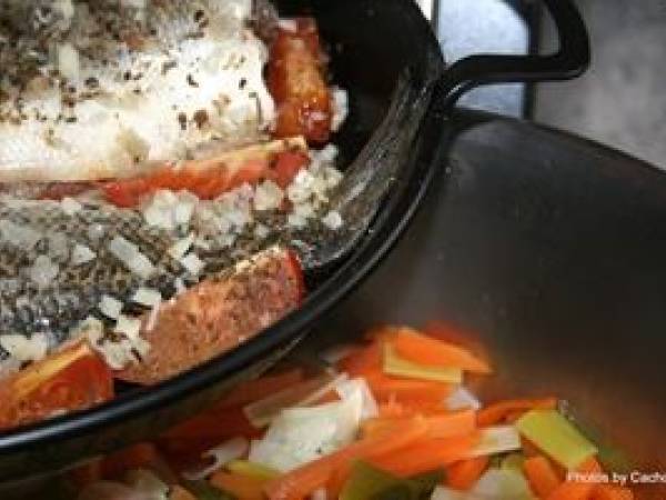 Bar à la vapeur et ses légumes - Préparation etape 5