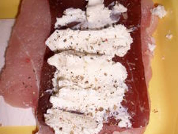 PAPILLOTTE DE DINDE ROULEE A LA VIANDE DES GRISONS - Préparation etape 2