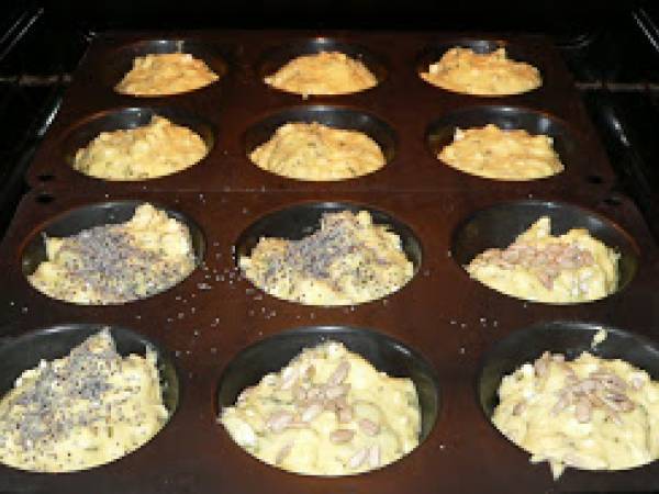 Muffins légers à la féta et au basilic - Préparation etape 3