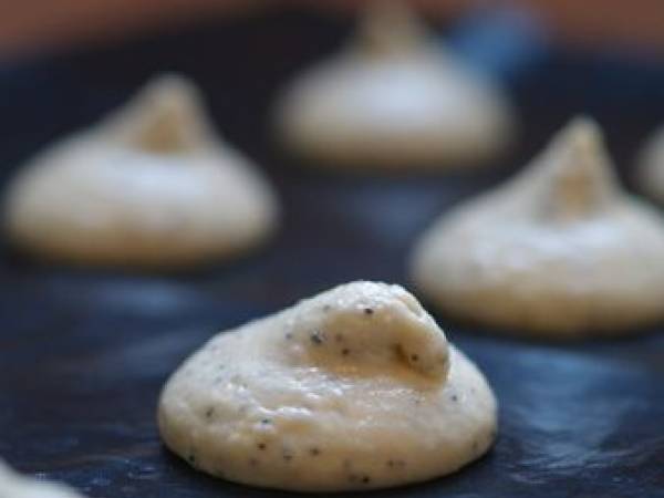 Whoopie pie citron-pavot et crème à la framboise - Préparation etape 5