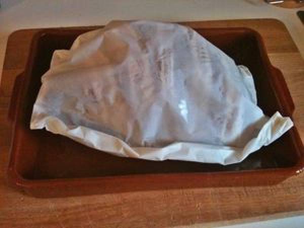 Pintade aux herbes aromatiques et au jambon cru - Préparation etape 4