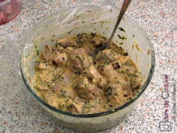 Brochette d'agneau mariné - Préparation etape 3