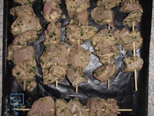 Brochette d'agneau mariné - Préparation etape 5