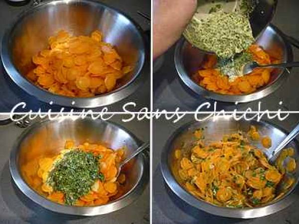 Salade de carottes cuites aux herbes fraîches - Préparation etape 6