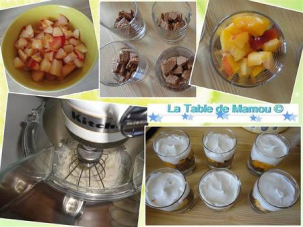 Tiramisu pêches et nectarines - Préparation etape 3