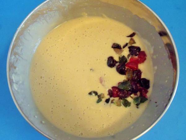 Cake aux fruits confits vegan - Préparation etape 2