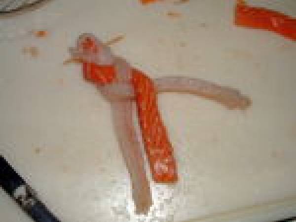 Couronne tressée de poissons aux épinards, sauce à la coriandre - Préparation etape 1