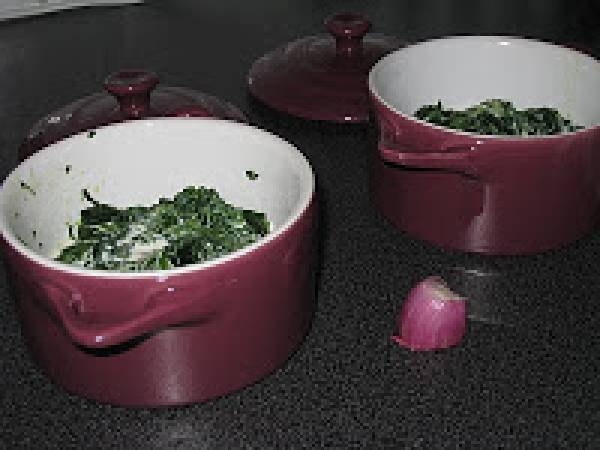 Cocotte oeuf épinard - Préparation etape 2