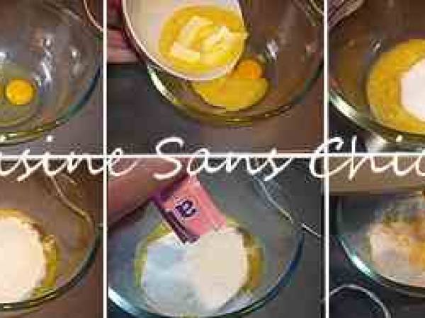 Cake à l'orange et son sirop orange et Grand Marnier - Préparation etape 1