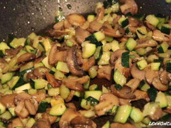 Risotto aux champignons et courgettes - Préparation etape 3
