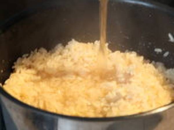 Risotto aux champignons et courgettes - Préparation etape 6