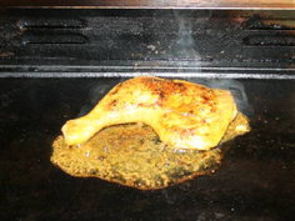 Cuisses de poulet marinées à la plancha - Préparation etape 2