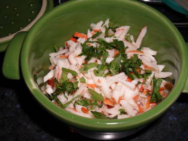 OEUF COCOTTE AU SURIMI - Préparation etape 1