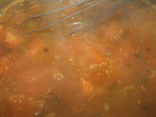 Soupe chinoise aux oeufs et aux tomates - Préparation etape 4