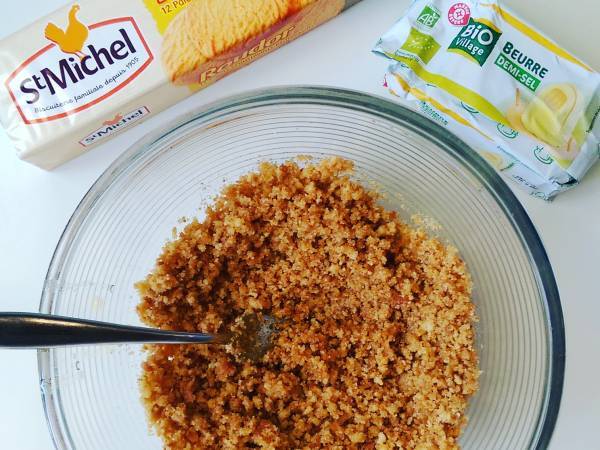 BÛCHE CITRON, FRAMBOISE, PRALINE ROSE, PALET BRETON - Préparation etape 2