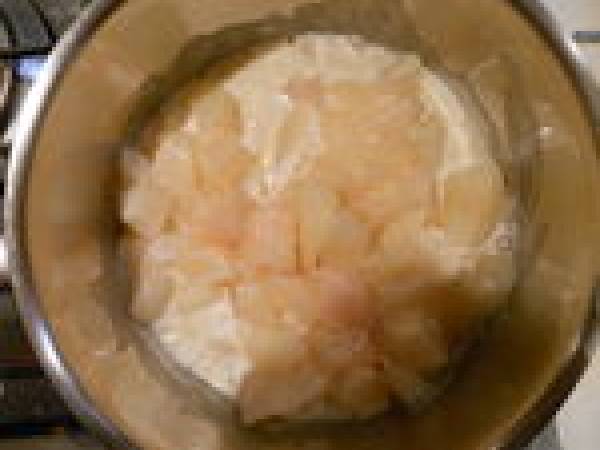 Sablé aux noisettes, poires et pépites de chocolat - Préparation etape 6