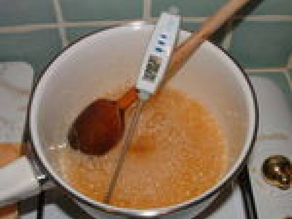 Bûche de nougat glacé aux fruits confits et nougatine - Préparation etape 4