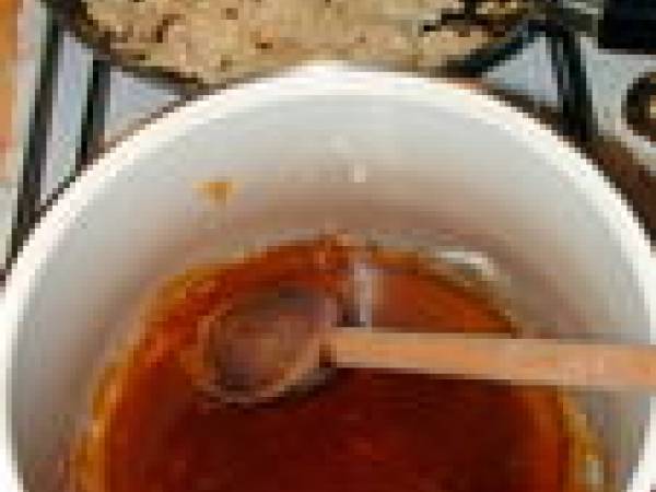 Bûche de nougat glacé aux fruits confits et nougatine - Préparation etape 6