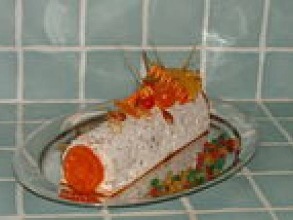 Bûche de nougat glacé aux fruits confits et nougatine - Préparation etape 12