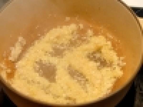 Risotto Lardons et Gorgonzola - Préparation etape 1