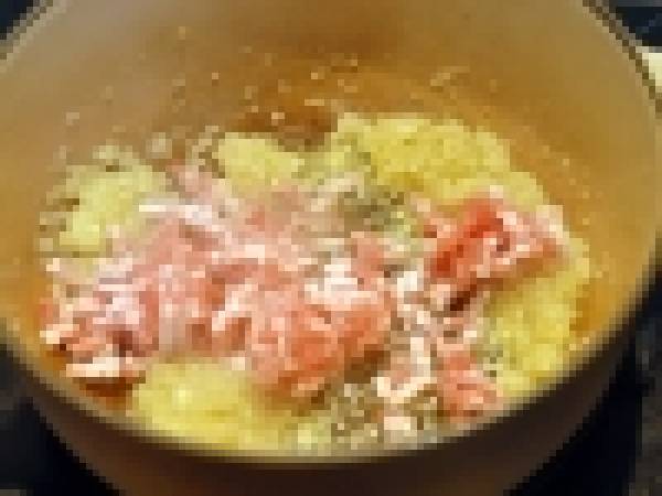 Risotto Lardons et Gorgonzola - Préparation etape 2