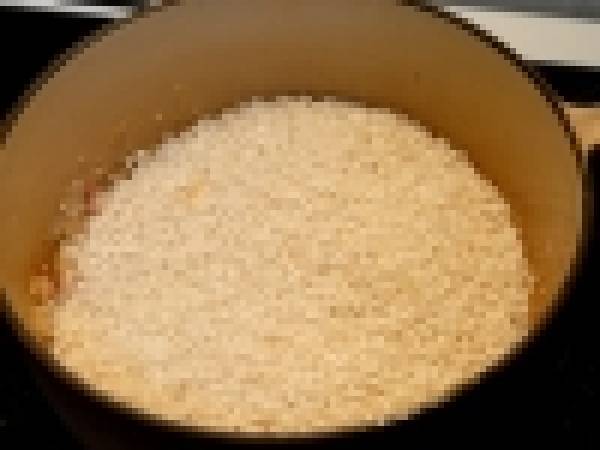 Risotto Lardons et Gorgonzola - Préparation etape 3