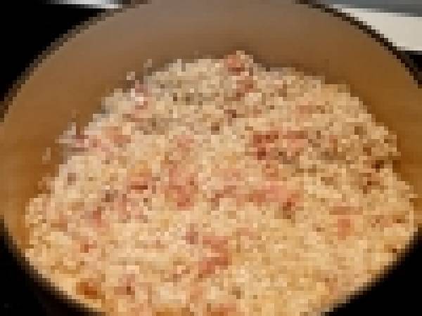 Risotto Lardons et Gorgonzola - Préparation etape 4