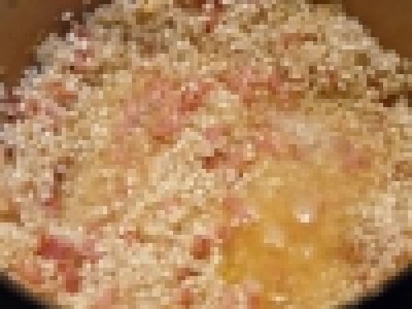 Risotto Lardons et Gorgonzola - Préparation etape 5