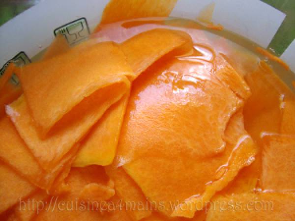 Confiture de citrouille. - Préparation etape 2