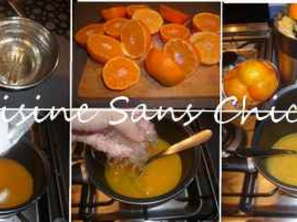 Bavarois à la clémentine et Grand-Marnier sur un biscuit cuillère maison. - Préparation etape 6