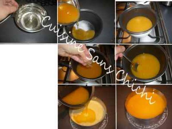 Bavarois à la clémentine et Grand-Marnier sur un biscuit cuillère maison. - Préparation etape 12