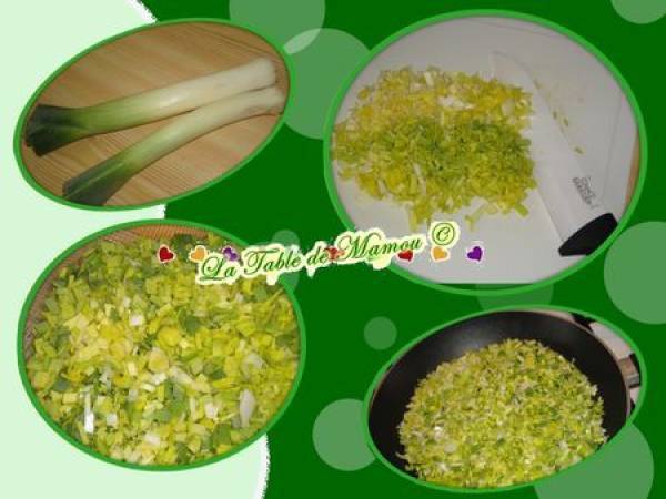 Petits pains farcis aux poireaux, jambon et leerdammer - Préparation etape 1