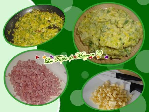 Petits pains farcis aux poireaux, jambon et leerdammer - Préparation etape 4