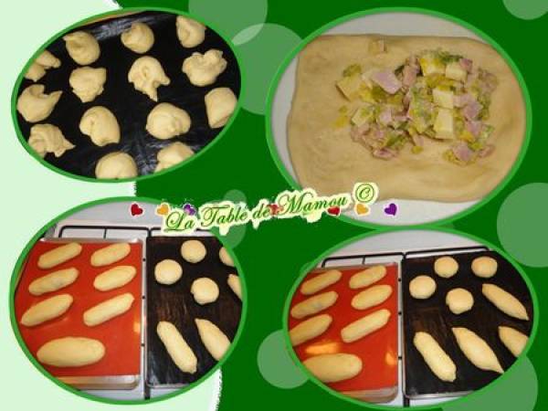 Petits pains farcis aux poireaux, jambon et leerdammer - Préparation etape 6