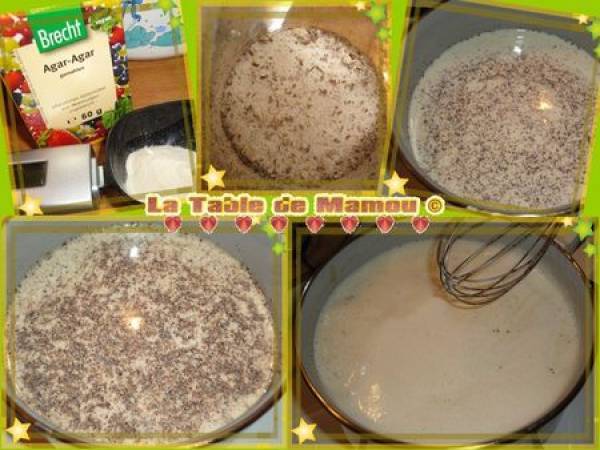 Panna cotta vanillée, compotée de kiwis - Préparation etape 2