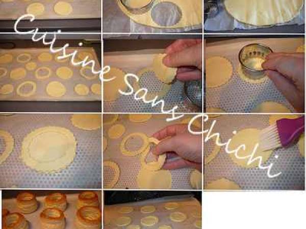 Vol au vent de volaille et champignons - Préparation etape 1