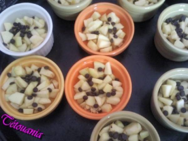 Crumble pomme au chocolat - Préparation etape 5