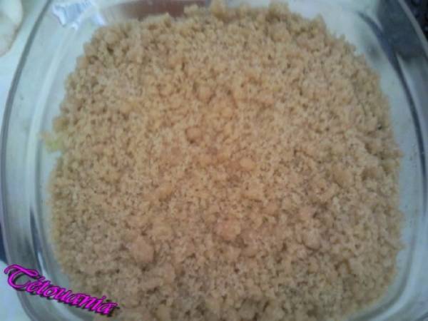 Crumble pomme au chocolat - Préparation etape 6