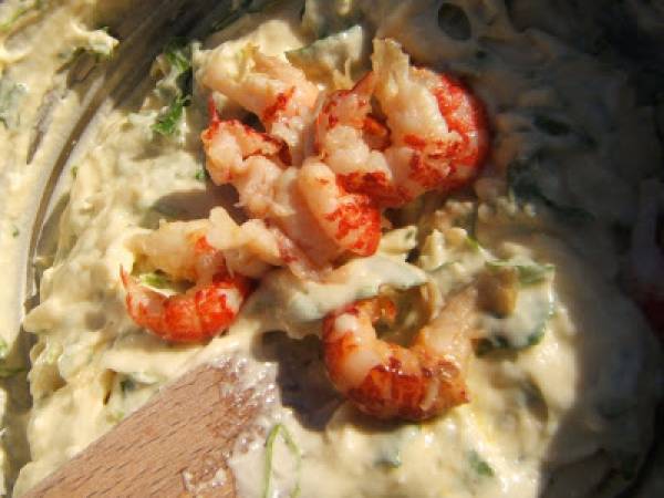 Cake aux écrevisses St Jacques et roquette - Préparation etape 4