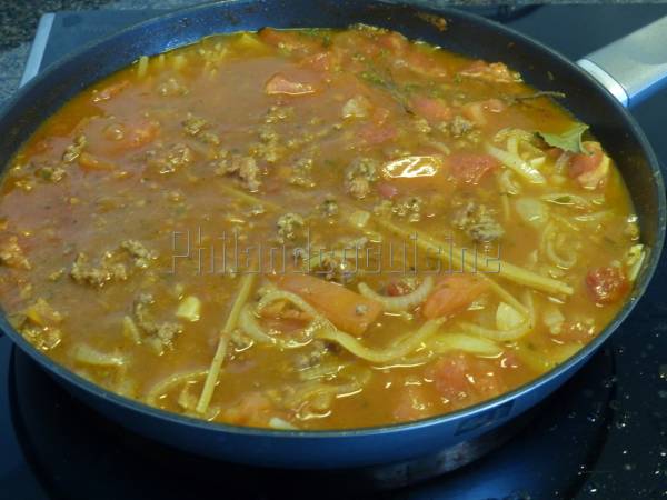 One pot pasta bolognaise - Préparation etape 4
