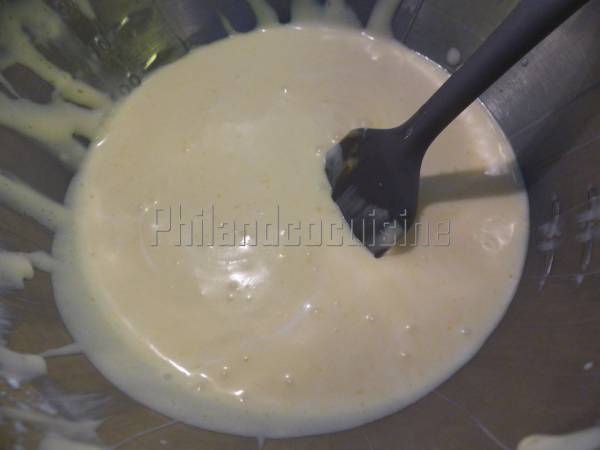 Crème au chocolat blanc sur un lit de fruits frais - Préparation etape 8