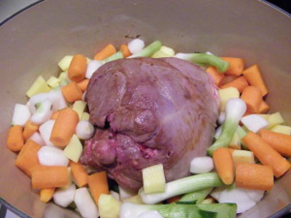Gigot d'agneau aux légumes printaniers - Préparation etape 4