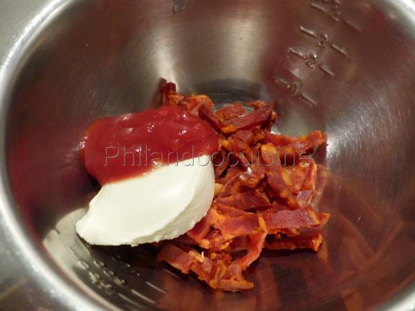 Tartinade de chorizo au philadelphia - Préparation etape 1