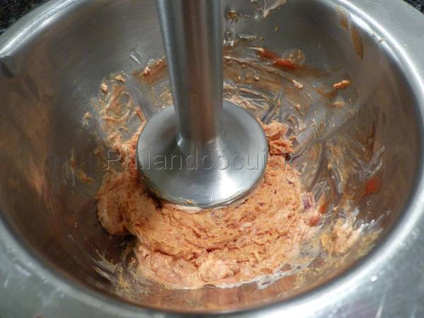 Tartinade de chorizo au philadelphia - Préparation etape 2