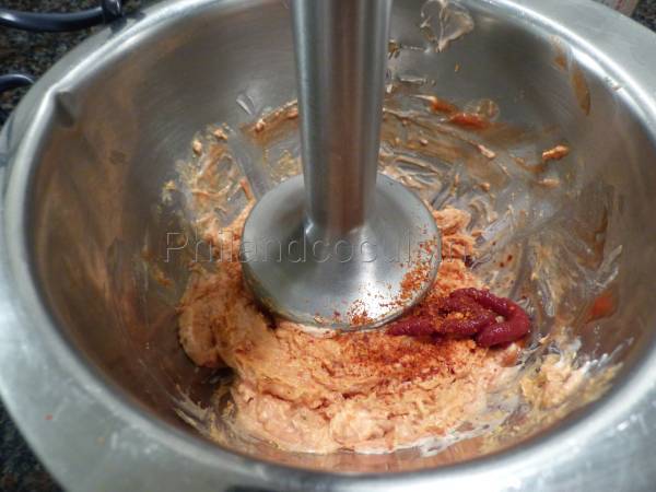 Tartinade de chorizo au philadelphia - Préparation etape 3